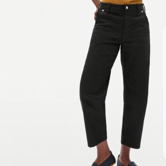 Madewell 'The Arc-Leg Jeans Black Denim Boho Barrel Style  Size 29 - Picture 1 of 10